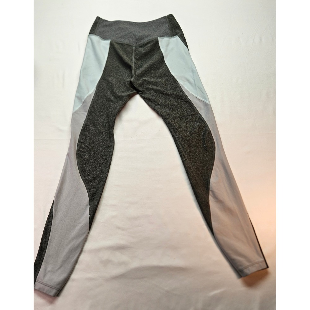 Nike Dri-FIT Womens Gray Heather Colorblock Training Leggings Small Tight Yoga - Picture 5 of 5